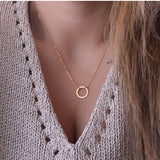 Minimalist Round Stick Pearl Pendant Necklace