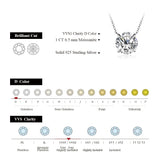 1CT Moissanite Diamond Pendant Necklace