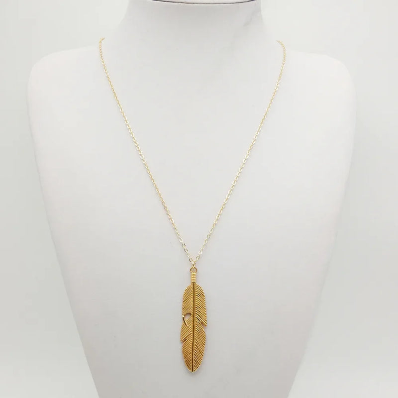 Gold Color Long Chain Choker Necklace