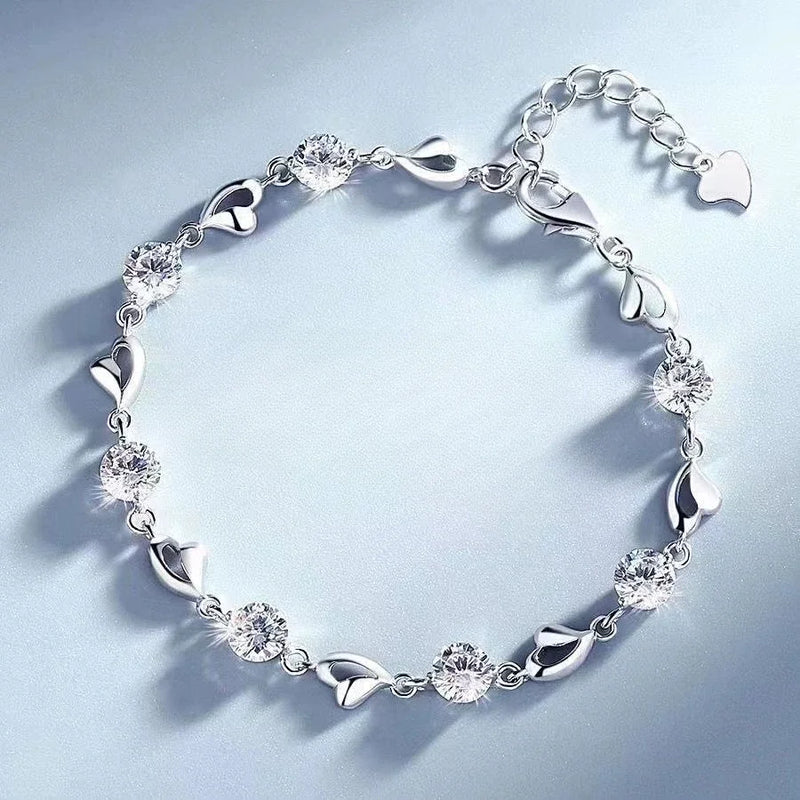 Sterling Silver Star Beaded Bracelet