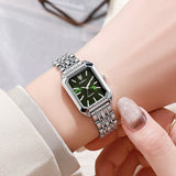 Luxury Stainless Steel Square Quartz Watch