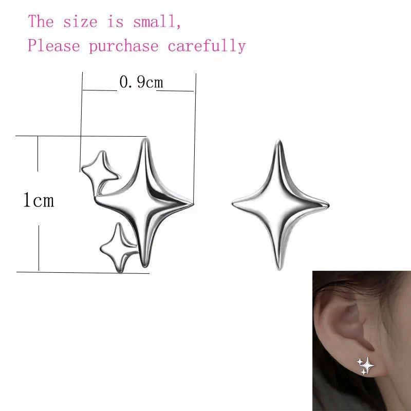 Ventfille 925 Sterling Silver Star Earrings