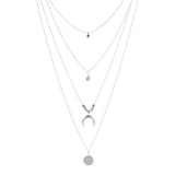 Minimalist Round Stick Pearl Pendant Necklace