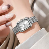 Luxury Stainless Steel Square Quartz Watch