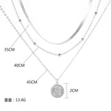 Sterling Silver Three-Layer Necklace