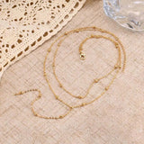 Gold Plated Lariat Necklace