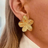 Stainless Steel Flower Earrings