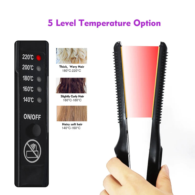 2 In 1 Hair Straightener Hair Curler Iron