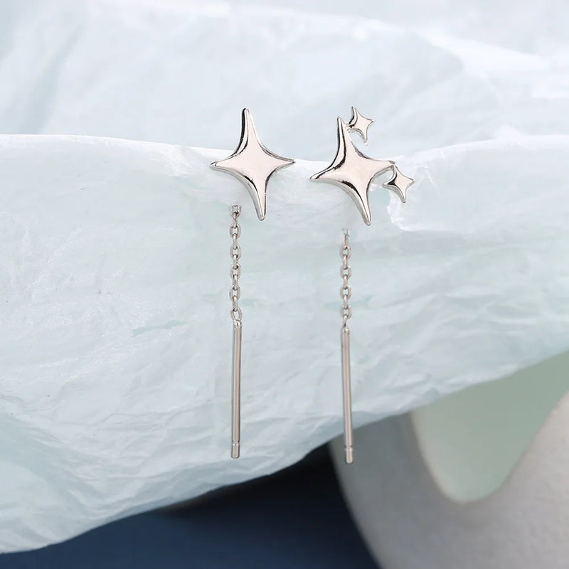 Ventfille 925 Sterling Silver Star Earrings