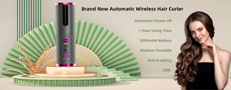 Automatic Wireless Hair Curling Iron