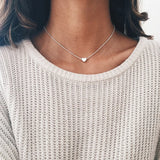 Minimalist Round Stick Pearl Pendant Necklace