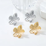 Stainless Steel Flower Earrings