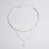 Sterling Silver Three-Layer Necklace