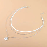 Sterling Silver Three-Layer Necklace