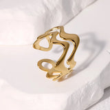 Stainless Steel Irregular Wave Ring