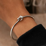 Vintage Stainless Steel Woven Twist Bracelet