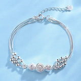 Sterling Silver Star Beaded Bracelet