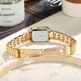 Luxury Stainless Steel Square Quartz Watch