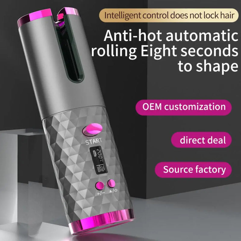 Automatic Wireless Hair Curling Iron