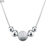  Sterling Silver Lady Bead Pendant Necklace