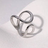 Stainless Steel Irregular Wave Ring