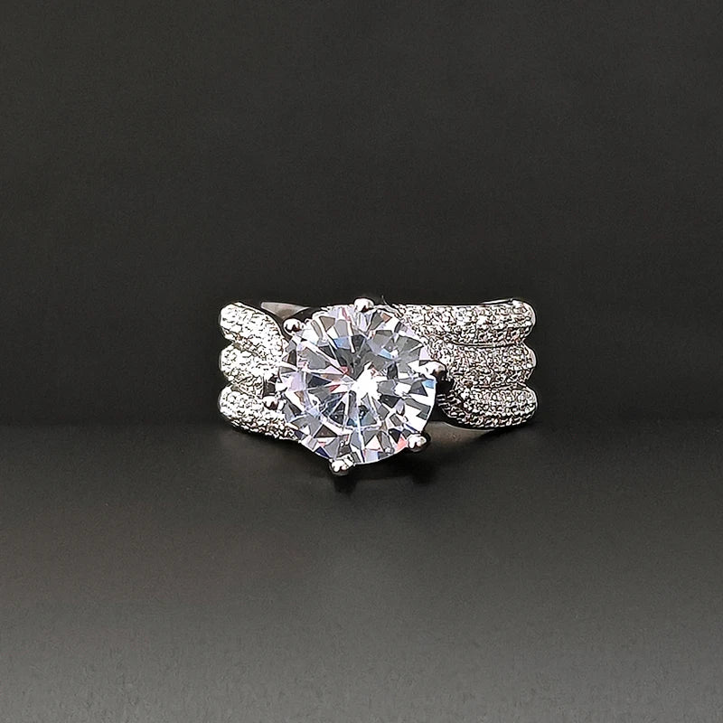 Cubic Zirconia Wedding Band Ring