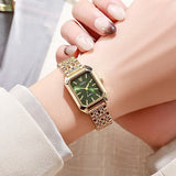 Luxury Stainless Steel Square Quartz Watch