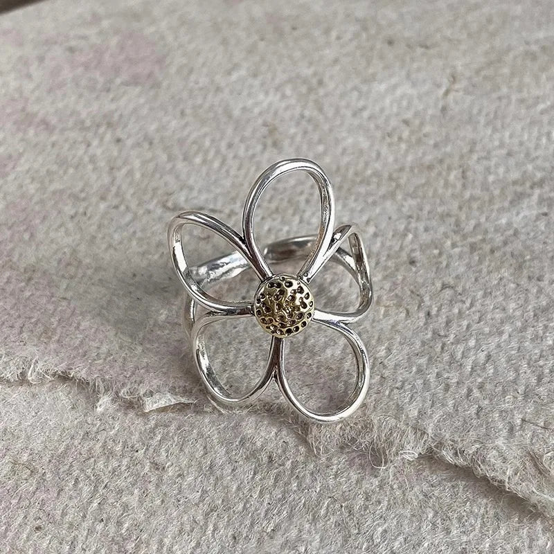 925 Sterling Silver Flower Ring