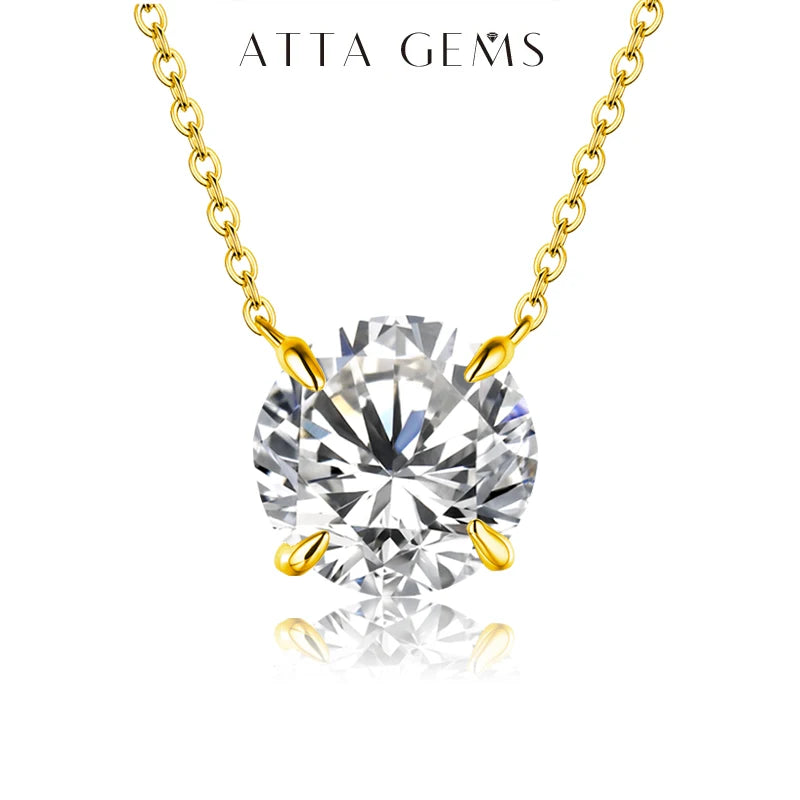 1CT Moissanite Diamond Pendant Necklace