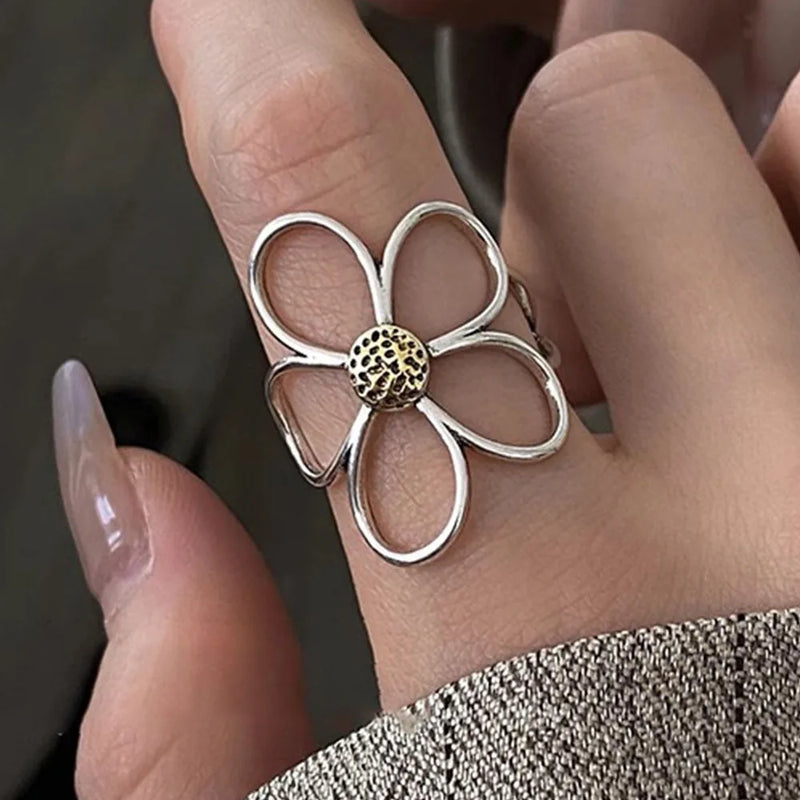 925 Sterling Silver Flower Ring