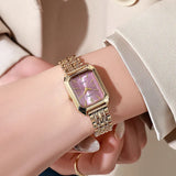 Luxury Stainless Steel Square Quartz Watch